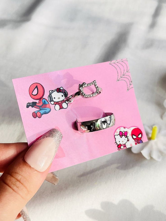 Hello Kitty x Spider-Man Rings